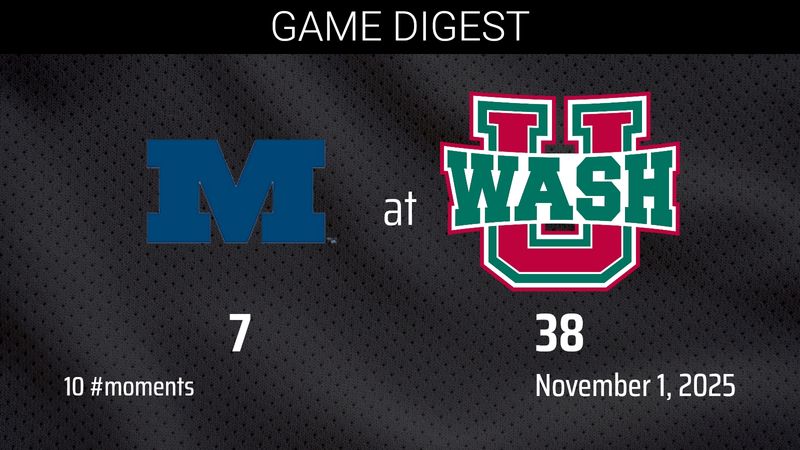 Game Digest - WASHU at MIL Football 2025/11/01