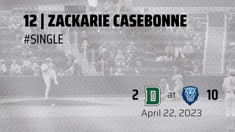 Zackarie Casebonne - Baseball - Dartmouth College Athletics