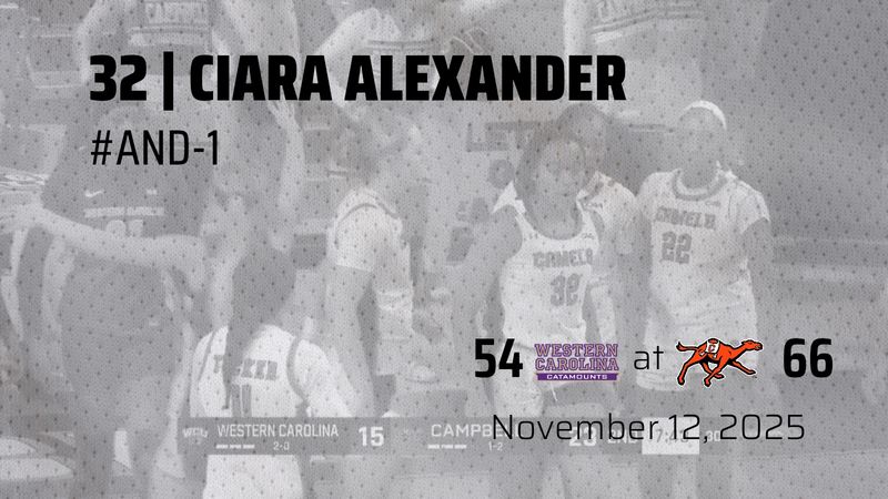 Ciara Alexander (32) G finishes with a #layup #and-1